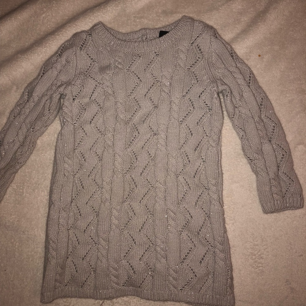 Little girls grey sweater